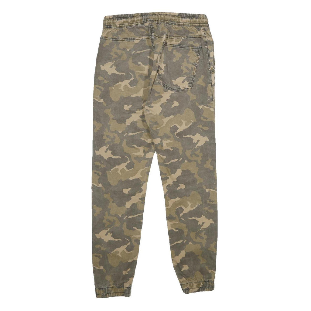 POOL JEANS Mens Cotton Blend Camouflage Trousers Regular Fit Straight W28 L28