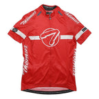 THÖMUS Mens Red Cycling T-Shirt L Short Sleeve Crew Neck Polyester Sports