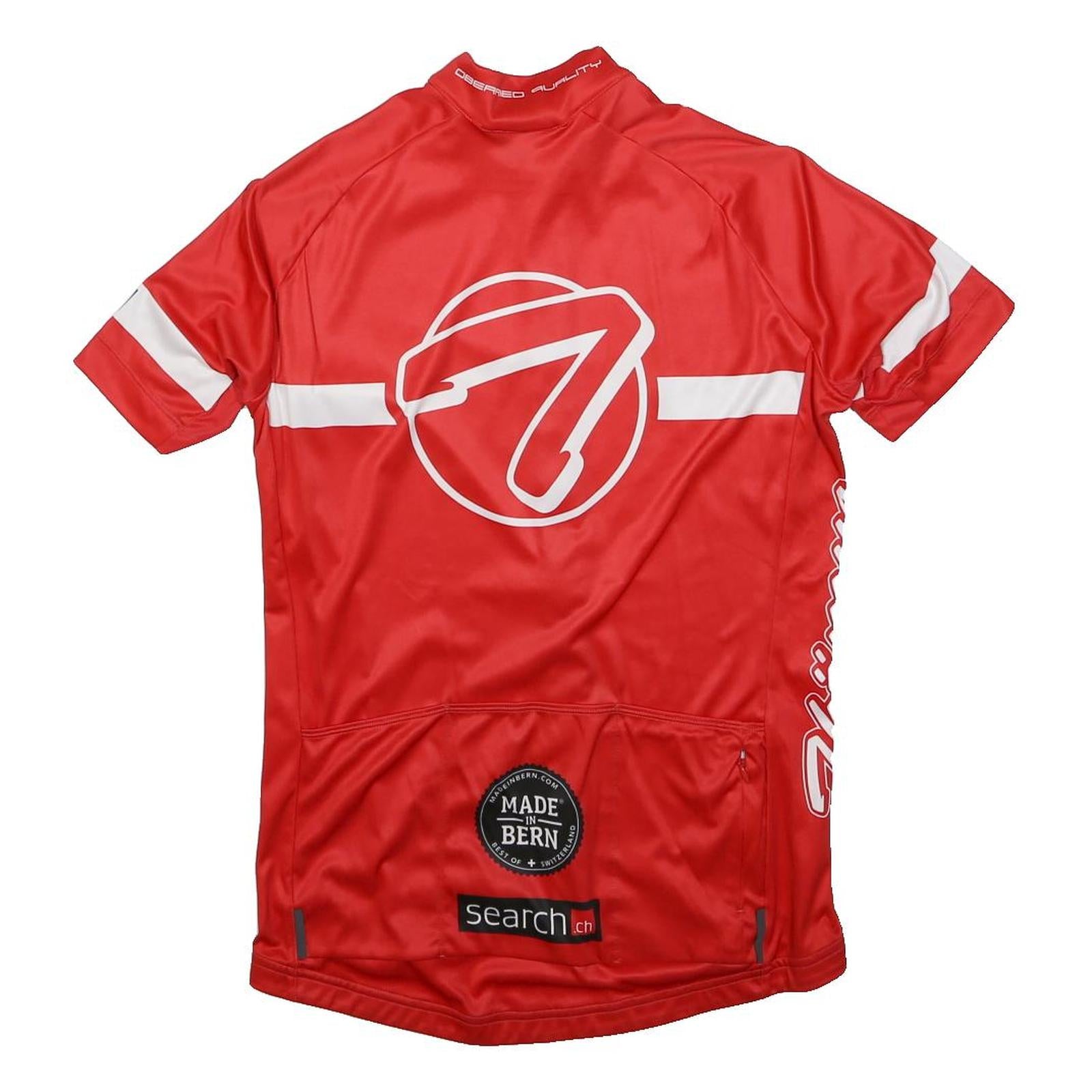 THÖMUS Mens Red Cycling T-Shirt L Short Sleeve Crew Neck Polyester Sports