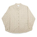CROSSINGS Mens Beige & Brown Printed Cotton Shirt 2XL Casual Long Sleeve