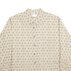 CROSSINGS Mens Beige & Brown Printed Cotton Shirt 2XL Casual Long Sleeve