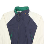 NAUTICA Mens Navy & Cream Cotton Bomber Jacket XL Zip Plain Casual Vintage