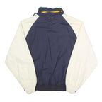 NAUTICA Mens Navy & Cream Cotton Bomber Jacket XL Zip Plain Casual Vintage