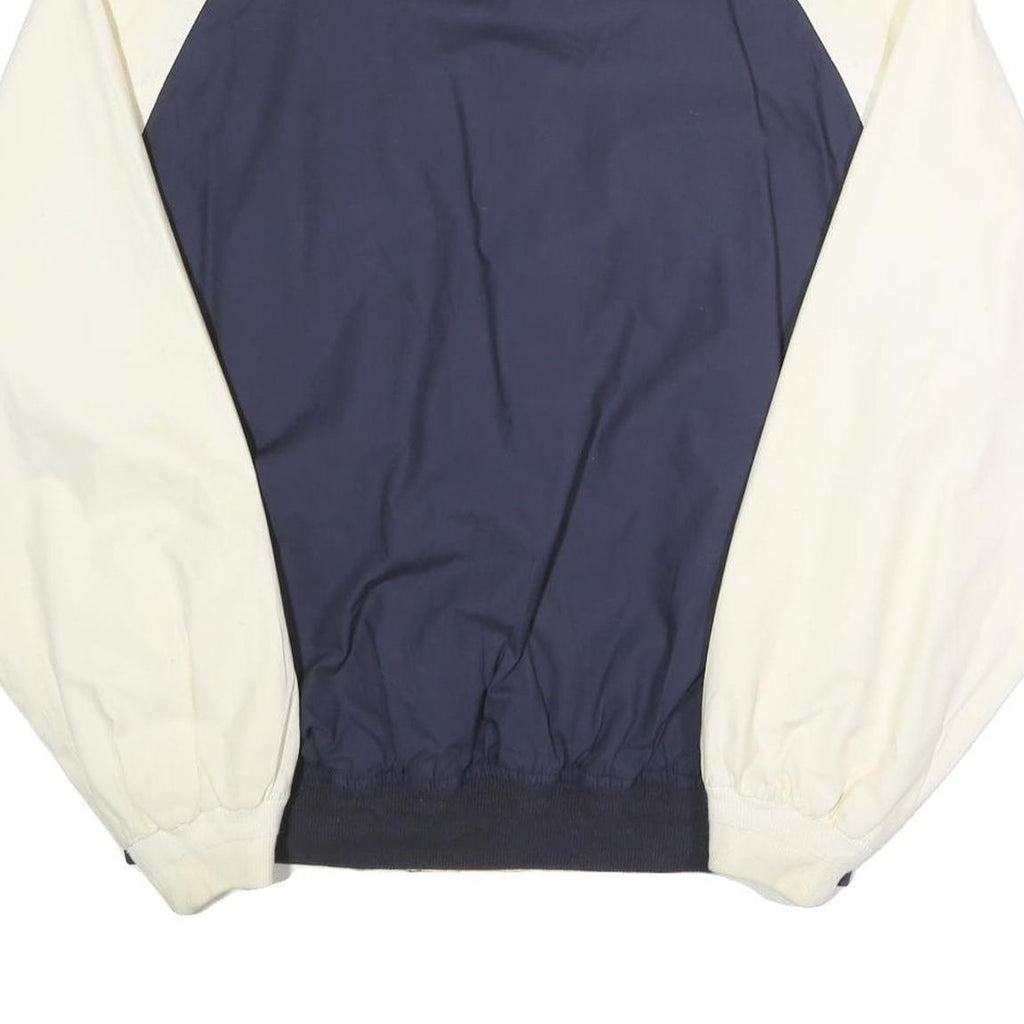 NAUTICA Mens Navy & Cream Cotton Bomber Jacket XL Zip Plain Casual Vintage