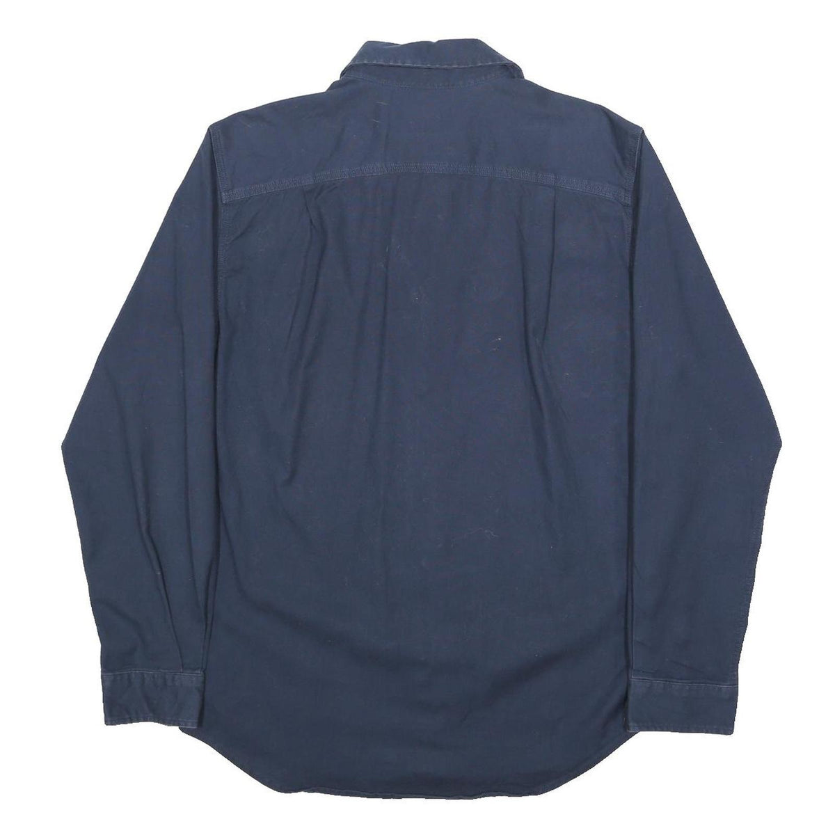 CARHARTT Mens Navy Blue Plain Casual Shirt M Long Sleeve Button Closure Durable