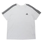 ADIDAS Mens White & Black Athletic T-Shirt XL Short Sleeve Crew Neck Classic