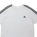 ADIDAS Mens White & Black Athletic T-Shirt XL Short Sleeve Crew Neck Classic