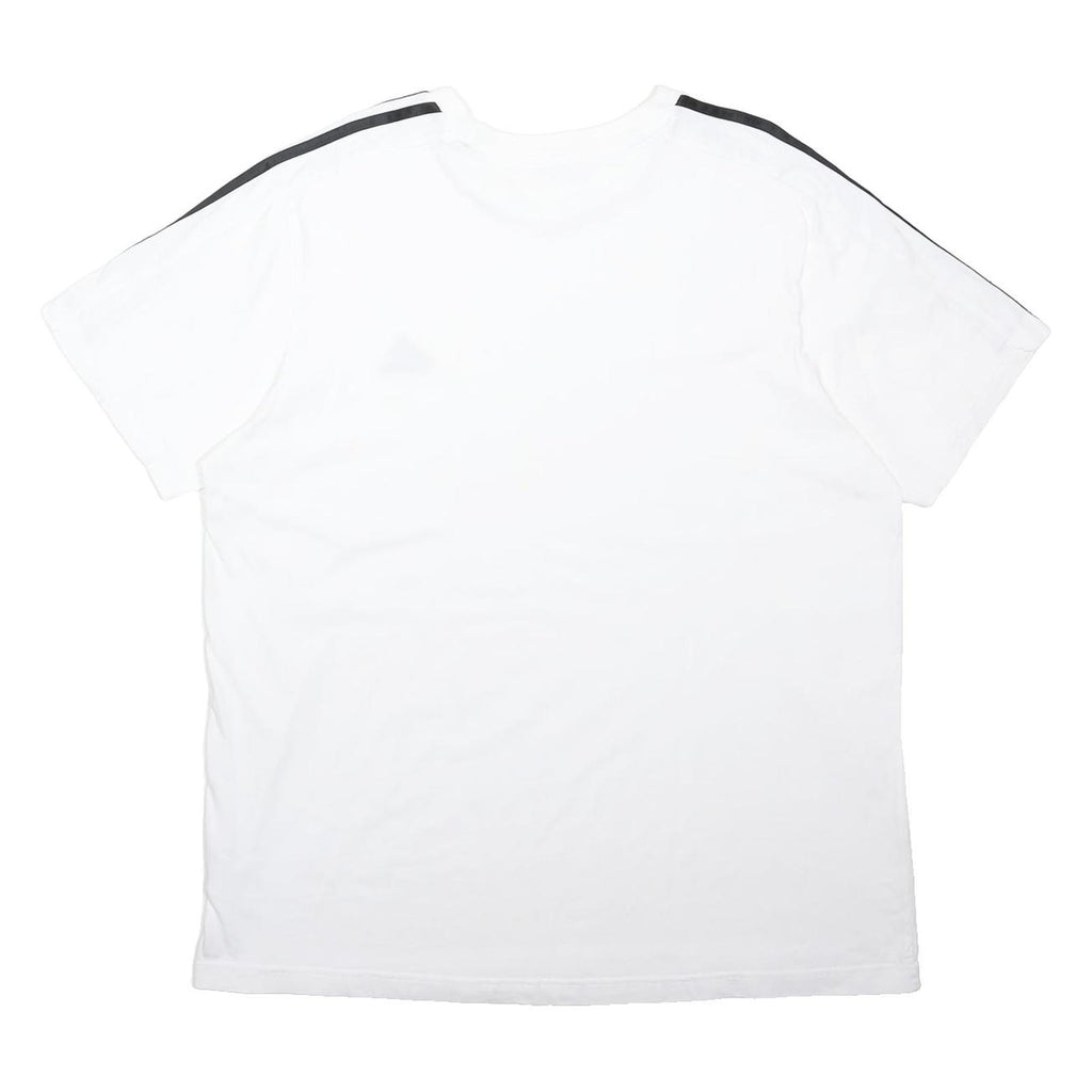 ADIDAS Mens White & Black Athletic T-Shirt XL Short Sleeve Crew Neck Classic