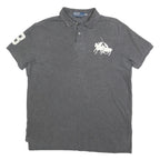 POLO RALPH LAUREN Mens Grey Cotton Blend Short Sleeve Polo Shirt XL Large