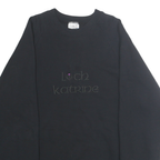 SCREEN STARS Mens Black Sweatshirt L Crew Neck Cotton Blend Casual Pullover