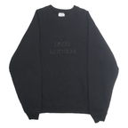 SCREEN STARS Mens Black Sweatshirt L Crew Neck Cotton Blend Casual Pullover