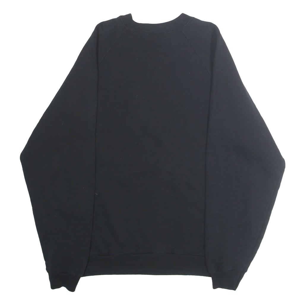 SCREEN STARS Mens Black Sweatshirt L Crew Neck Cotton Blend Casual Pullover