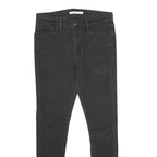 LEVI'S 710 Super Skinny Womens Jeans Black Slim Skinny Denim W29 L28 Zip Closure