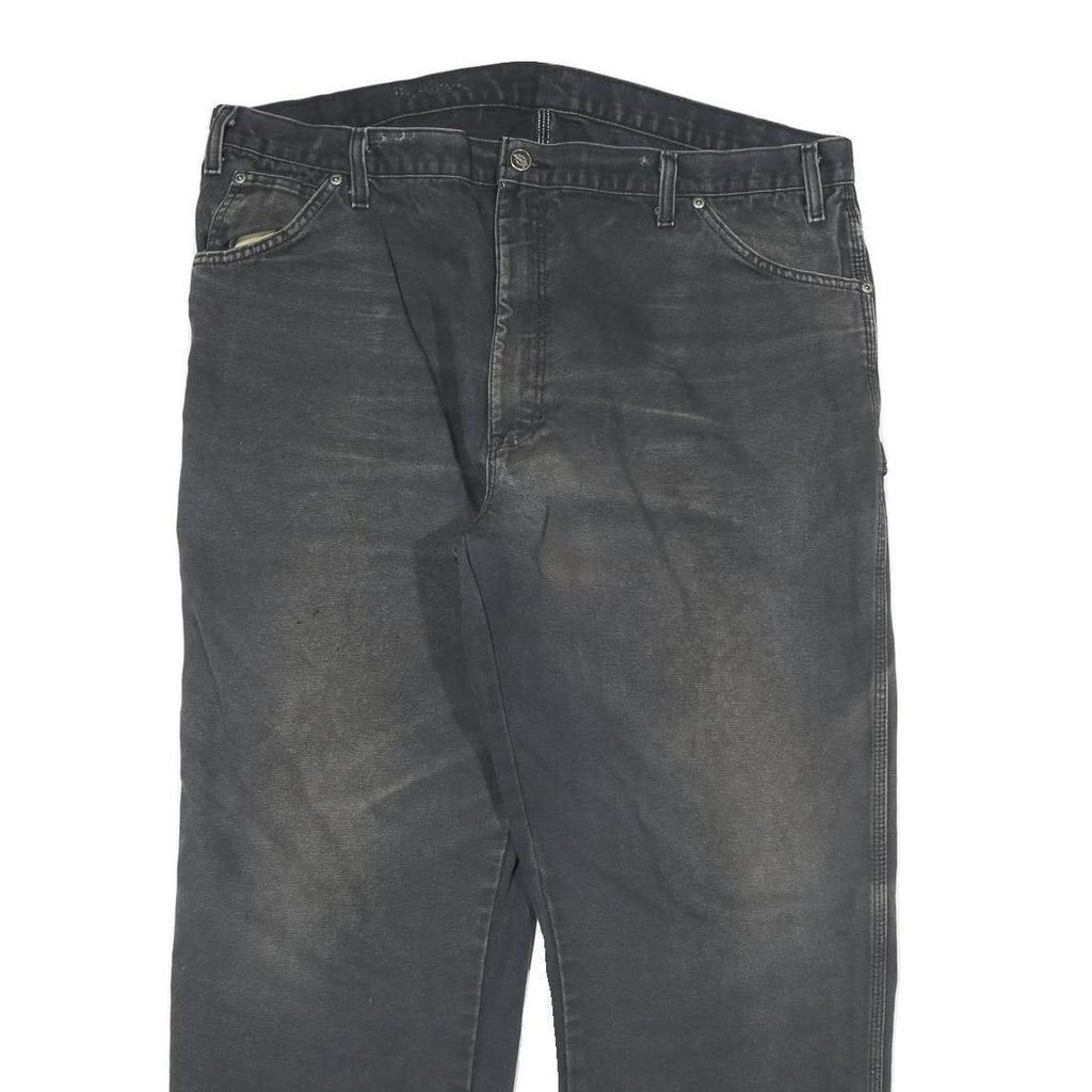 DICKIES Mens Regular Black Denim Classic Jeans W40 L29 Workwear Utility