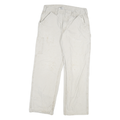 CARHARTT Mens Cream Relaxed Straight Denim Good Condition W30 L29 Workwear