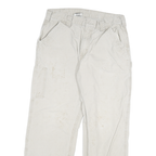CARHARTT Mens Cream Relaxed Straight Denim Good Condition W30 L29 Workwear