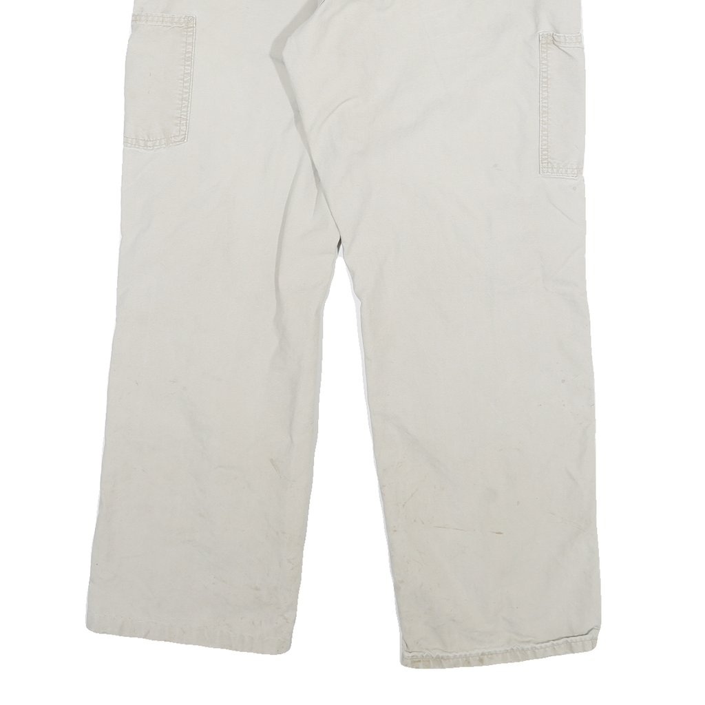 CARHARTT Mens Cream Relaxed Straight Denim Good Condition W30 L29 Workwear