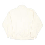 ADIDAS Womens Cream & Lilac Sports Fleece Jacket L Polyester Zip Casual