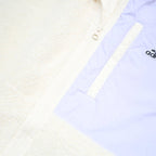 ADIDAS Womens Cream & Lilac Sports Fleece Jacket L Polyester Zip Casual