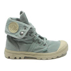 PALLADIUM Pampa Hi Womens Ankle Lace-Up Boots Blue Canvas UK 5.5 Casual Outdoor
