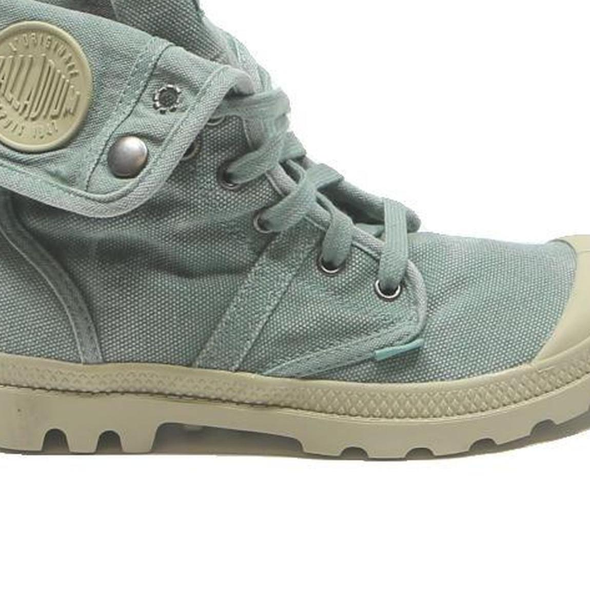 PALLADIUM Pampa Hi Womens Ankle Lace-Up Boots Blue Canvas UK 5.5 Casual Outdoor