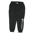 CHAMPION Mens Joggers Black XL W32 L30 Cotton Blend Regular Tapered Comfortable