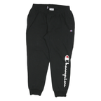 CHAMPION Mens Joggers Black XL W32 L30 Cotton Blend Regular Tapered Comfortable