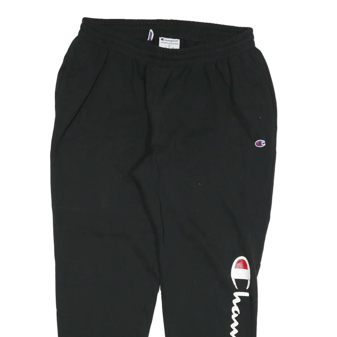 CHAMPION Mens Joggers Black XL W32 L30 Cotton Blend Regular Tapered Comfortable