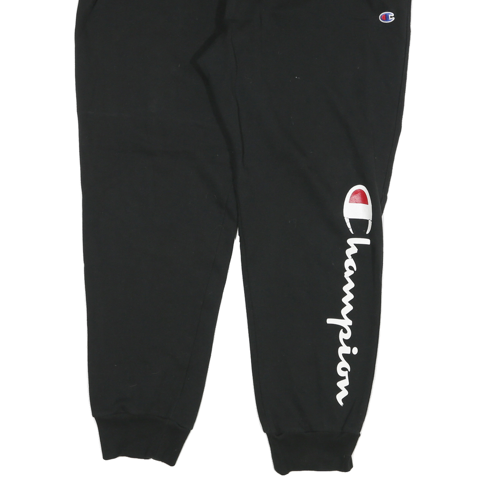 CHAMPION Mens Joggers Black XL W32 L30 Cotton Blend Regular Tapered Comfortable