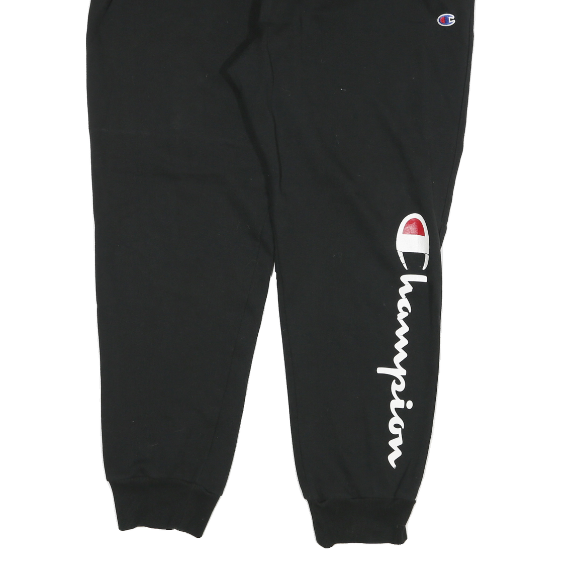 CHAMPION Mens Joggers Black XL W32 L30 Cotton Blend Regular Tapered Comfortable