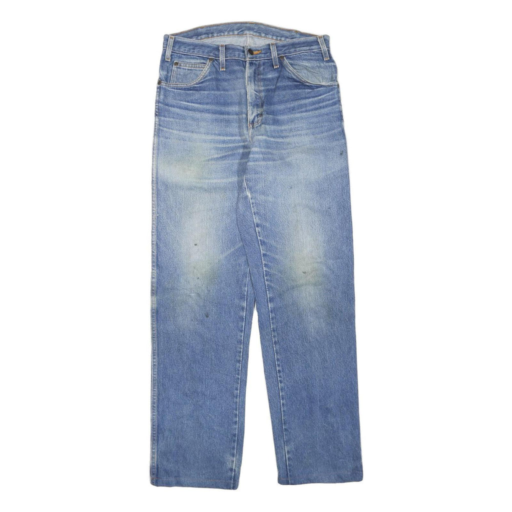 DICKIES Mens Regular Fit Denim Jeans Light Blue W32 L32 Classic Cotton Blend Zip