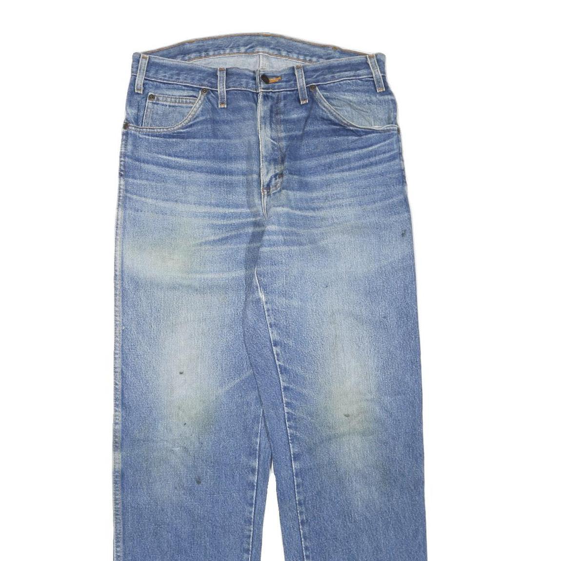 DICKIES Mens Regular Fit Denim Jeans Light Blue W32 L32 Classic Cotton Blend Zip