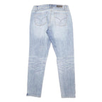 CALVIN KLEIN Womens Jeans Blue Slim Skinny Denim Light W27 L29 Zip Cotton Blend