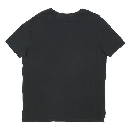 LACOSTE Mens Black Classic T-Shirt XL Short Sleeve Crew Neck Plain Cotton Blend