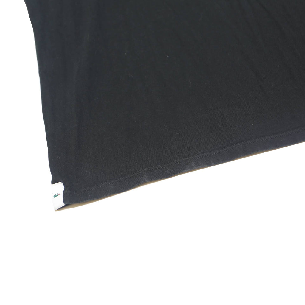 LACOSTE Mens Black Classic T-Shirt XL Short Sleeve Crew Neck Plain Cotton Blend