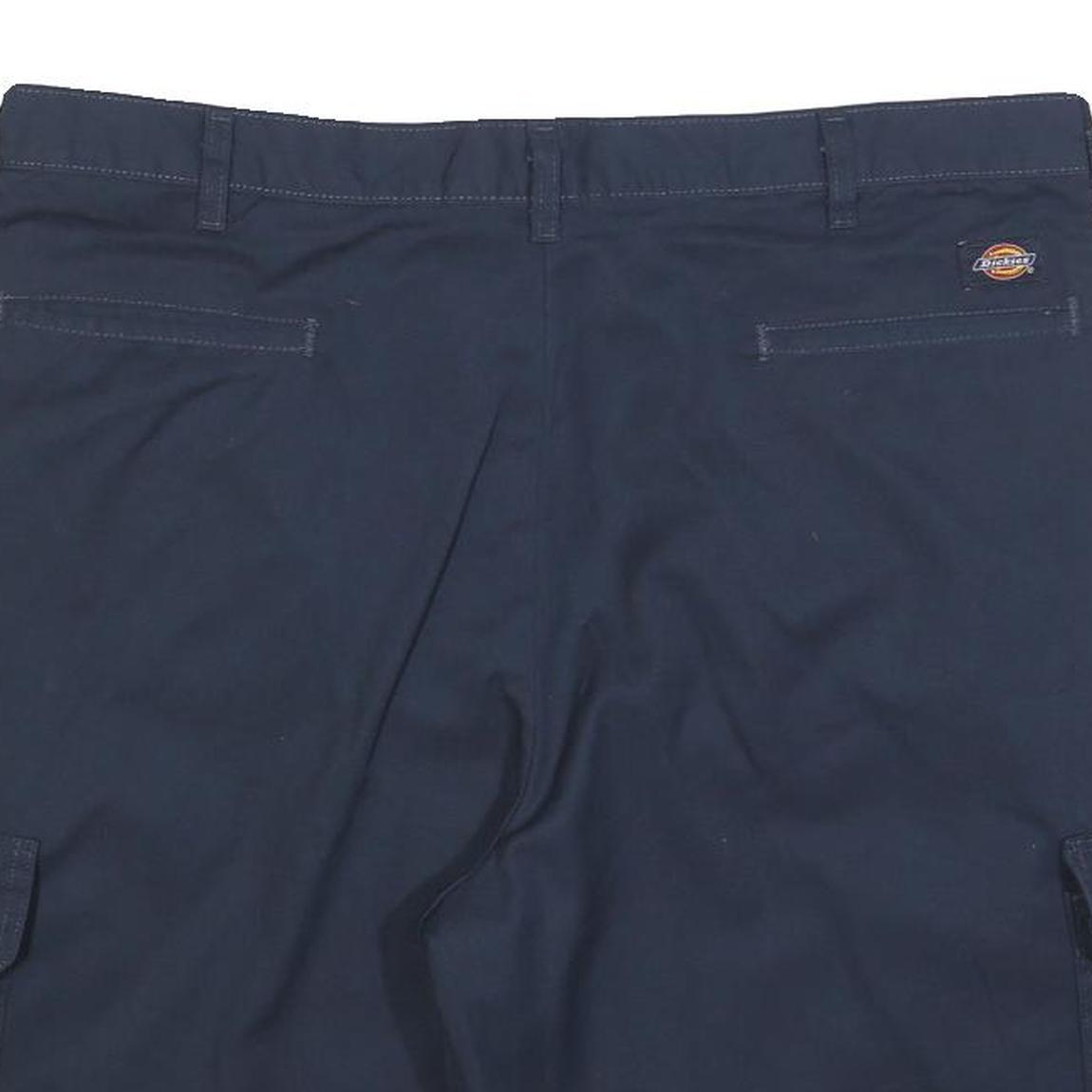 DICKIES Mens Shorts Navy Blue Cargo XL W38 Durable Cotton Blend Workwear