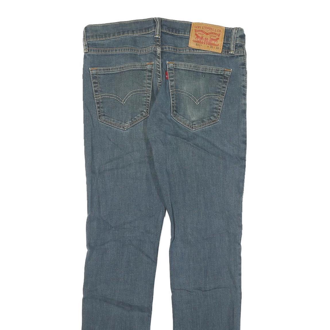 LEVI'S 511 Mens Slim Blue Denim Medium W28 L30 Zip Jeans Stylish Casual