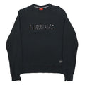 NIKE Womens Black Nike F.C. Crew Neck M Sweatshirt Cotton Blend Pullover