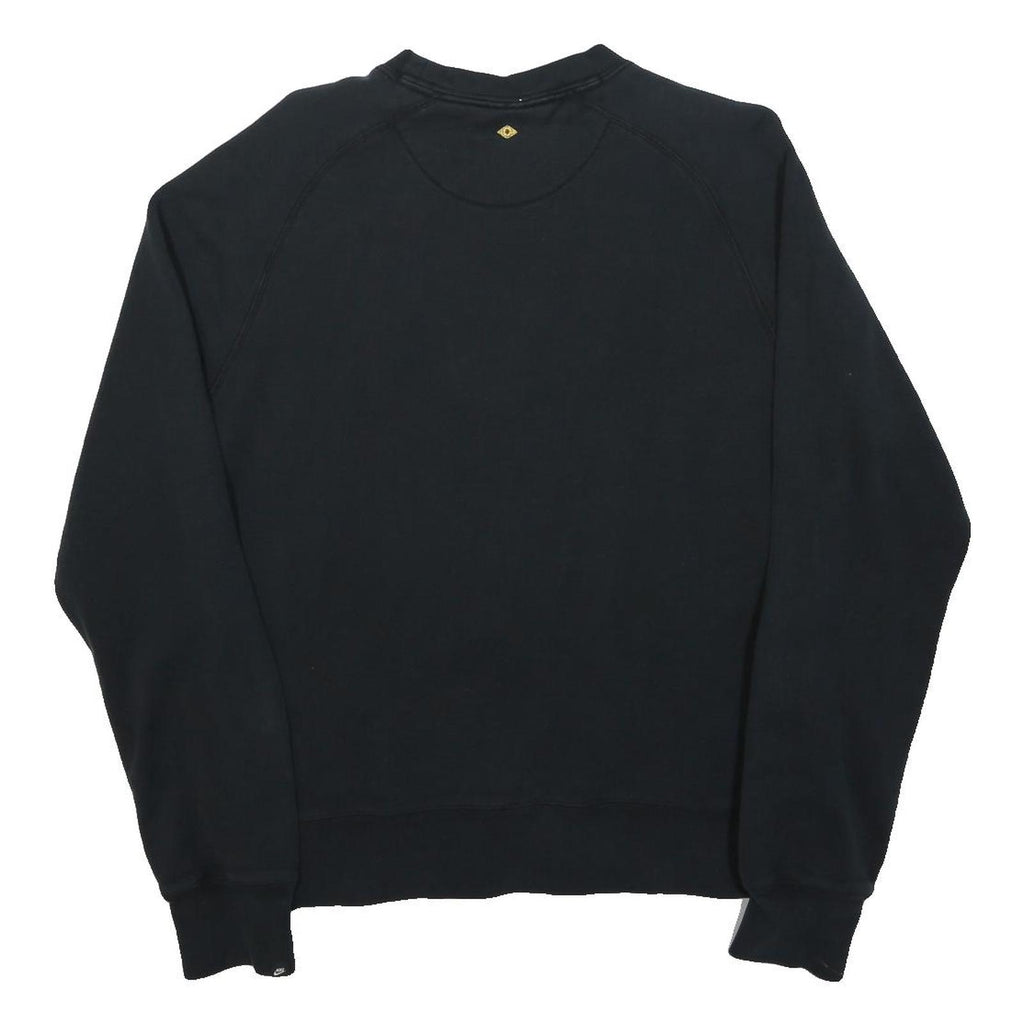 NIKE Womens Black Nike F.C. Crew Neck M Sweatshirt Cotton Blend Pullover