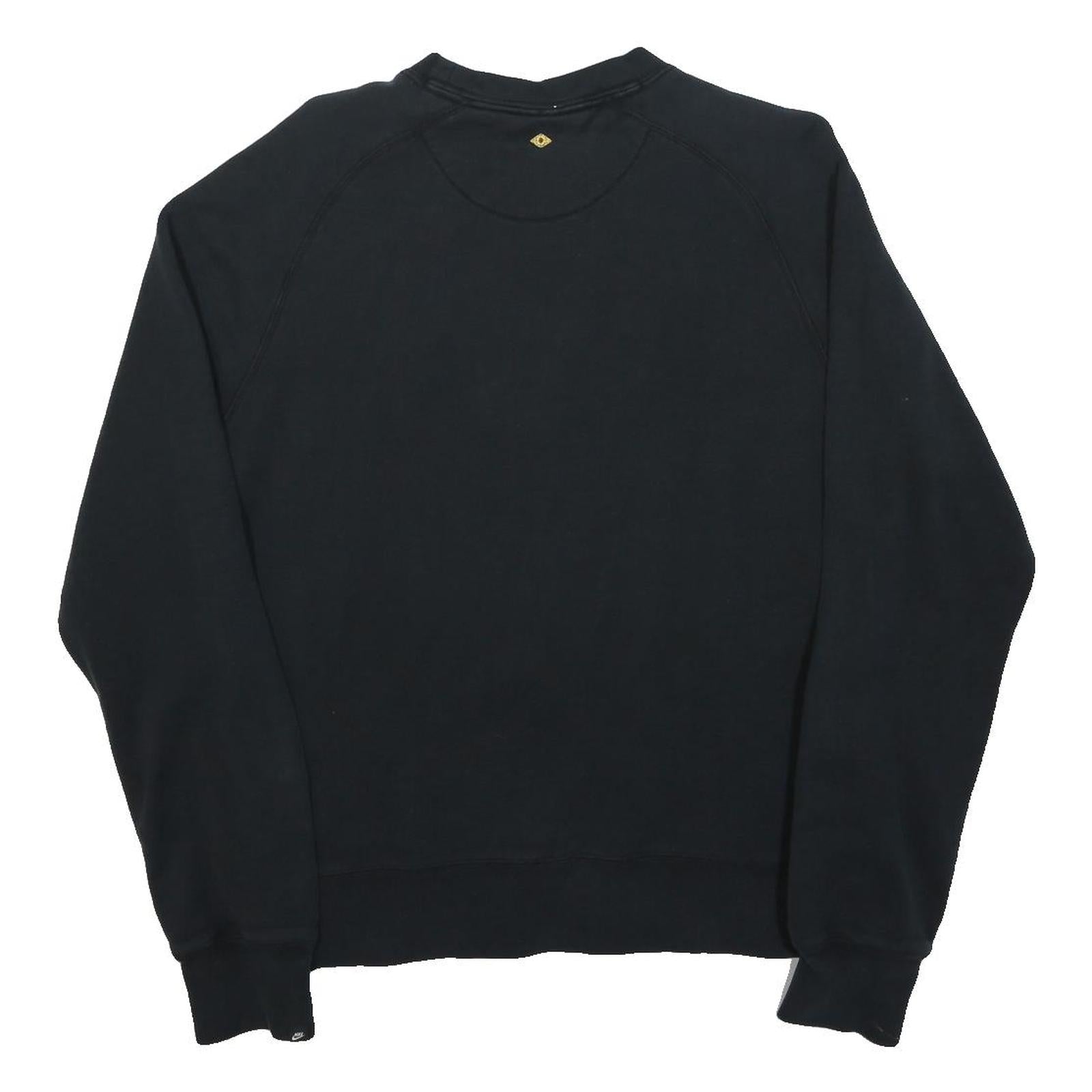 NIKE Womens Black Nike F.C. Crew Neck M Sweatshirt Cotton Blend Pullover