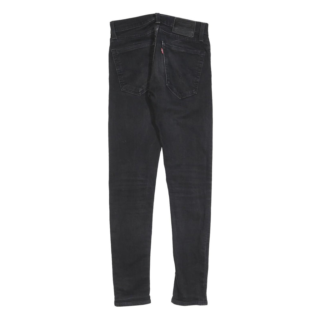 LEVI'S Mens Slim Black Denim Slim Skinny Jeans W30 L29 Stylish Cotton Blend Zip