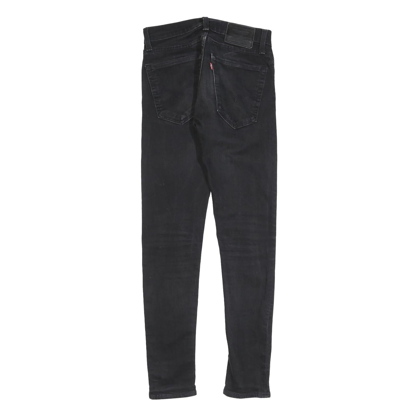 LEVI'S Mens Slim Black Denim Slim Skinny Jeans W30 L29 Stylish Cotton Blend Zip
