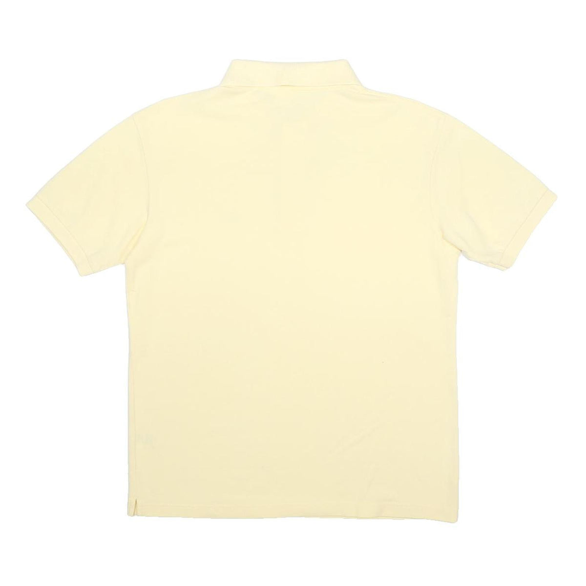 LACOSTE Mens Cream Short Sleeve Plain Cotton Polo Shirt M Classic Fit