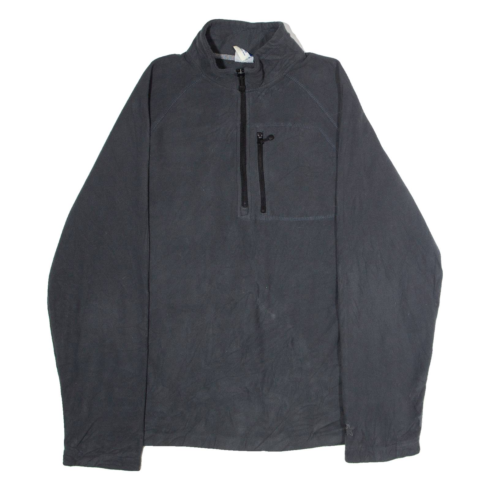 STARTER Mens Fleece Grey Colourblock 1/4 Zip M