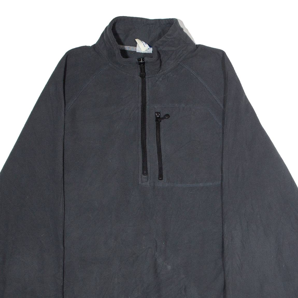 STARTER Mens Fleece Grey Colourblock 1/4 Zip M