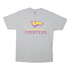 CHAMPION Mens Grey UW-Stevens Point Pointers Graphic T-Shirt L Short Sleeve Crew