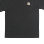 CARHARTT Mens Black Pocket T-Shirt S Short Sleeve Crew Neck Workwear Durable