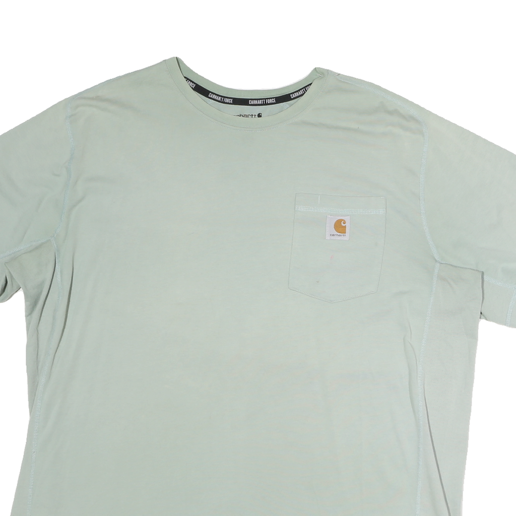 CARHARTT Womens Light Green T-Shirt XL Short Sleeve Crew Neck Casual Cotton