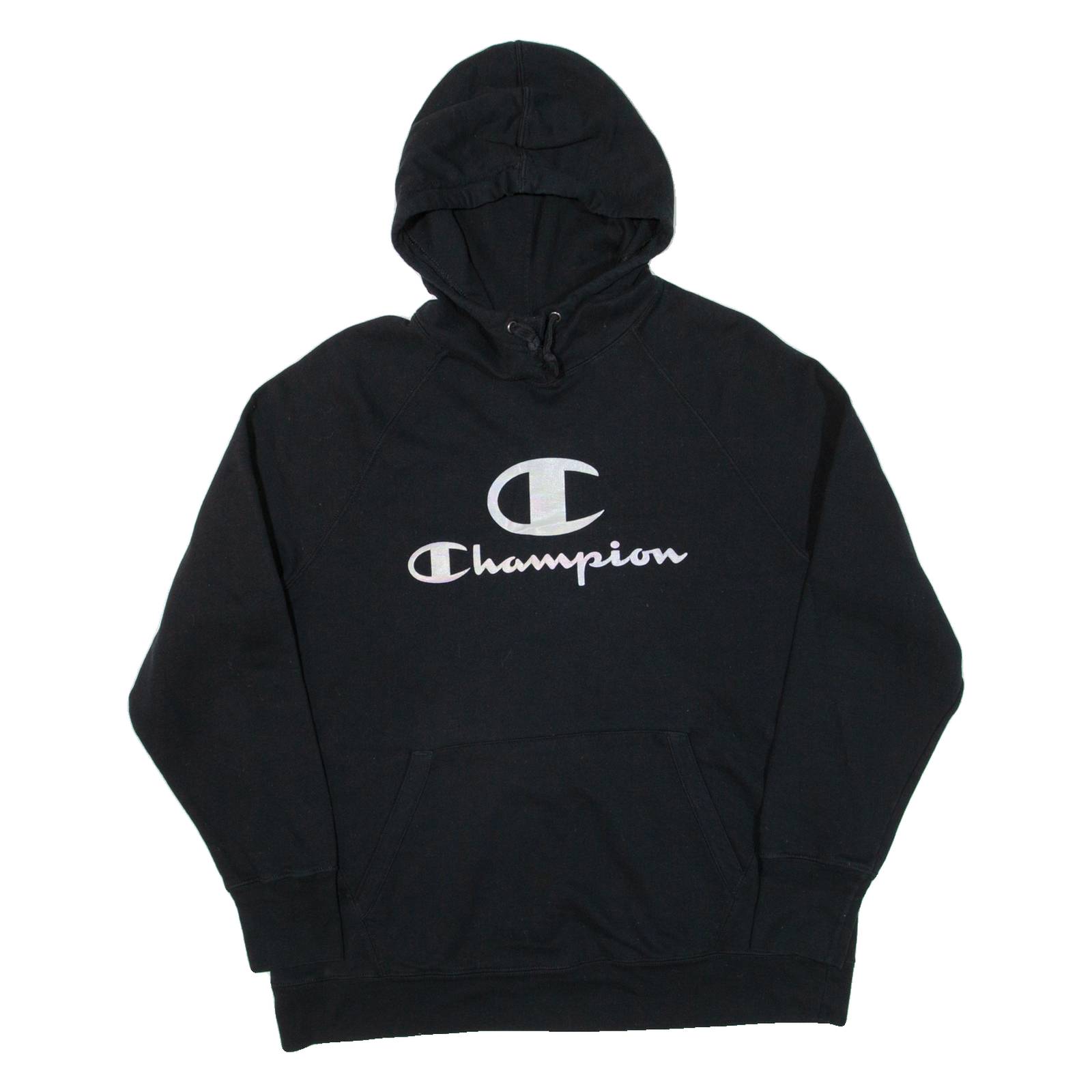 CHAMPION Womens Black Hoodie 2XL