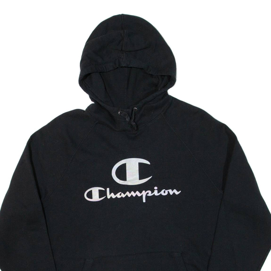CHAMPION Womens Black Hoodie 2XL